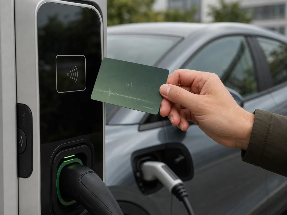 Tarjetas RFID de PVC reciclado para coche eléctrico